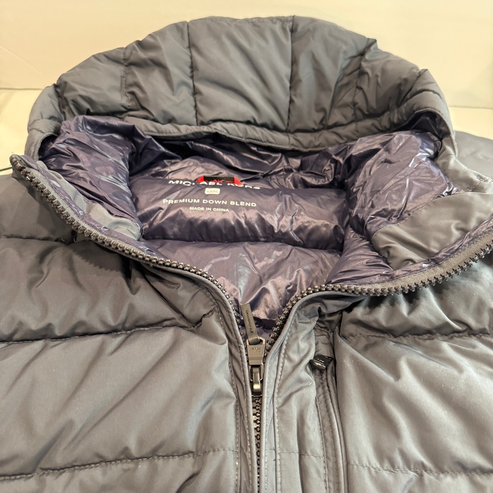 🆕 Men's Michael Kors Premium Down Puffer Jacket - Size XXXL Gun Metal Color - Picture 6 of 16